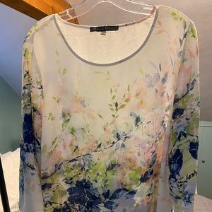 Sheer floral shirt